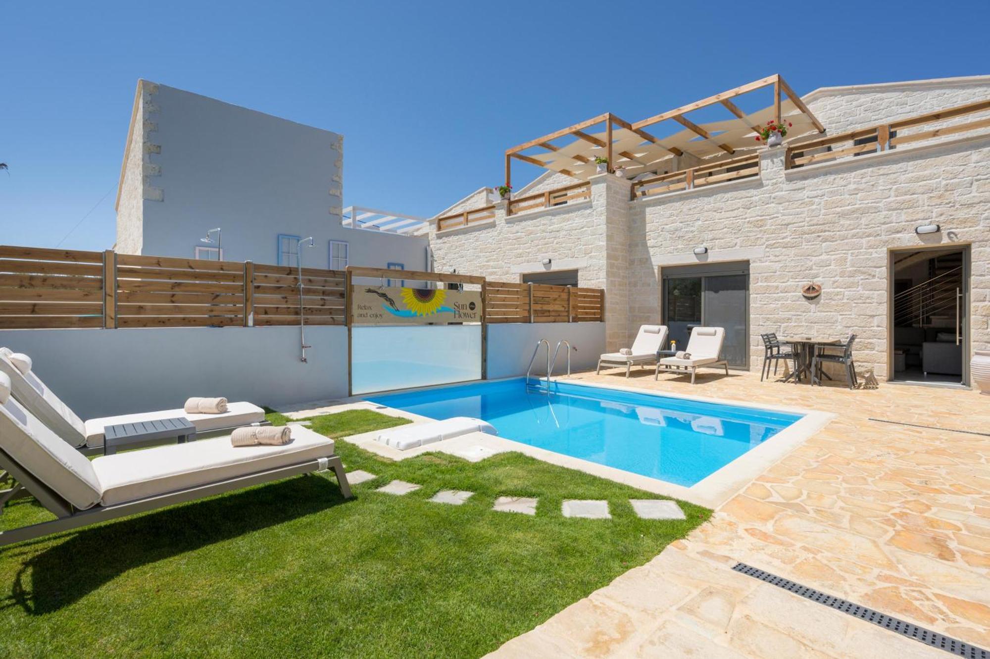 Sun Flower Villas With Sea View Agia Marina المظهر الخارجي الصورة